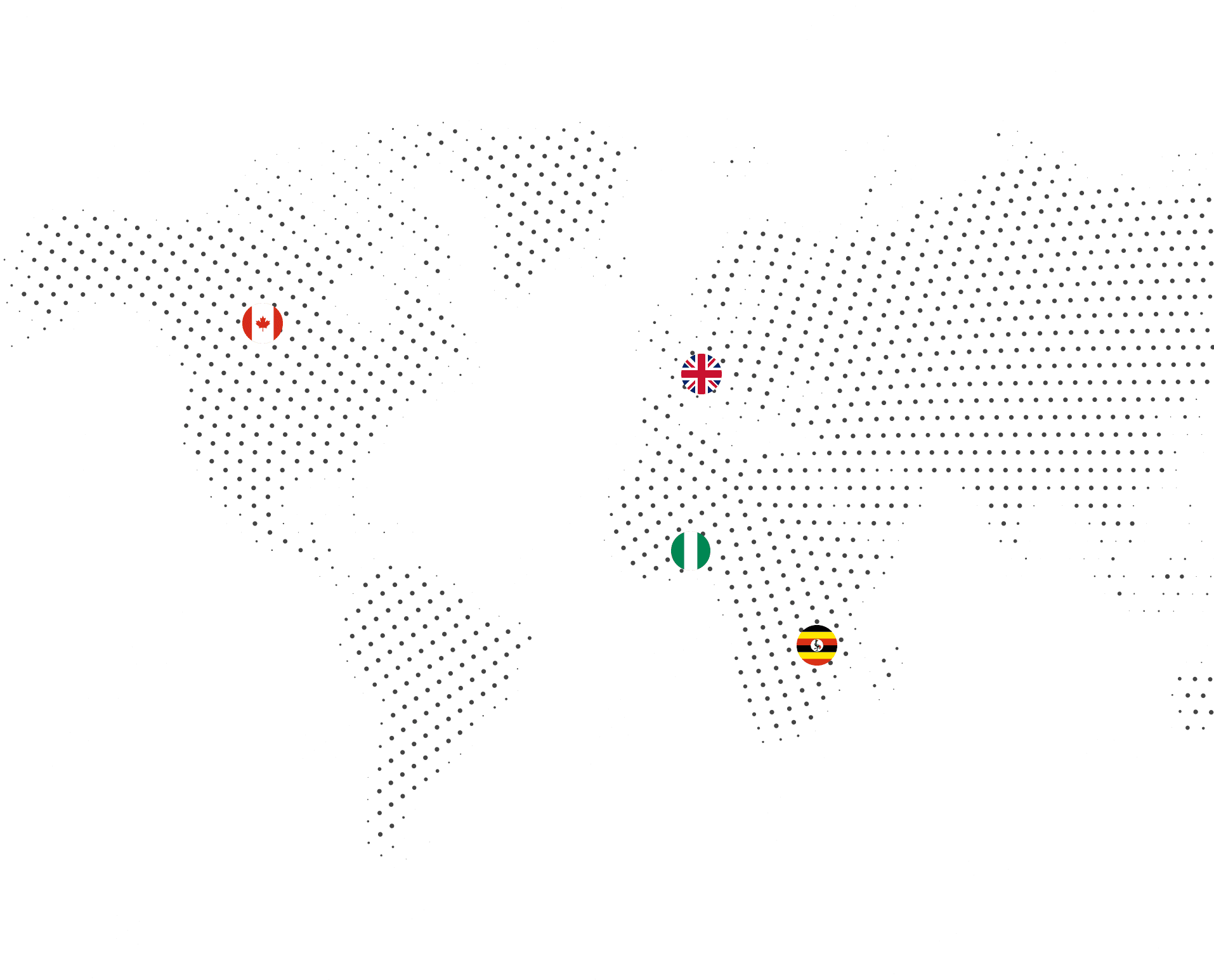 world map showing canada, uk and switzerland